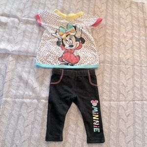 Disney Minnie Mouse 2-piece set for baby gir 3-6 months (, polka dots)